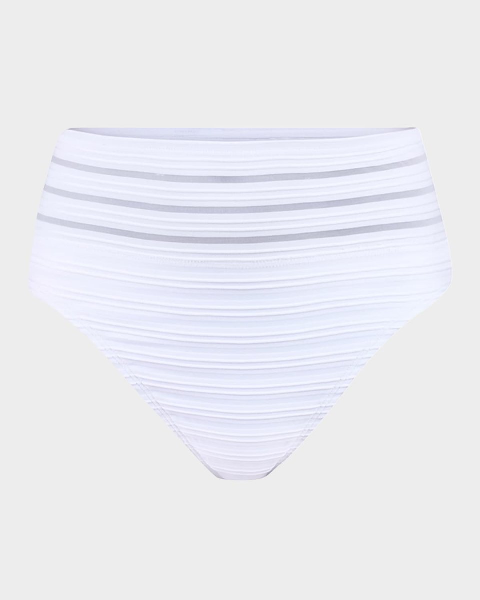 Fluid Lines High-Waist Bikini Bottoms